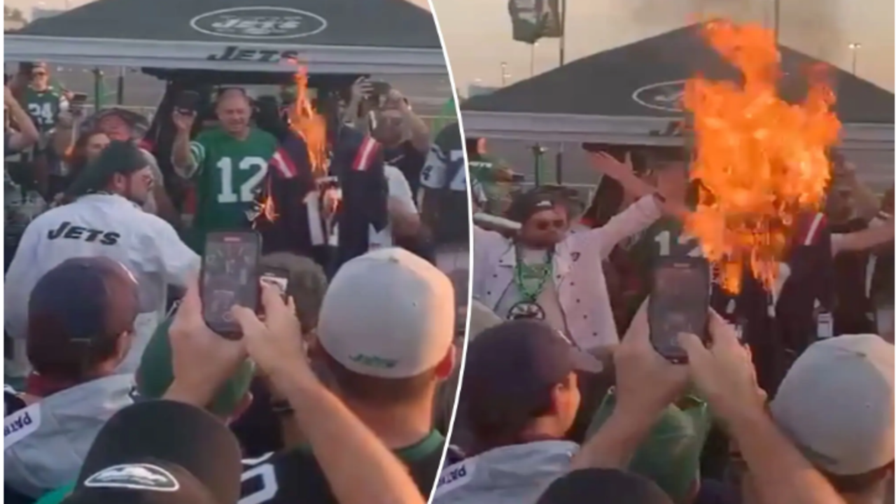 Jets Fans Heat Up Rivalry by Burning Patriots QB Jersey Before Big Matchup NFL News Times of India