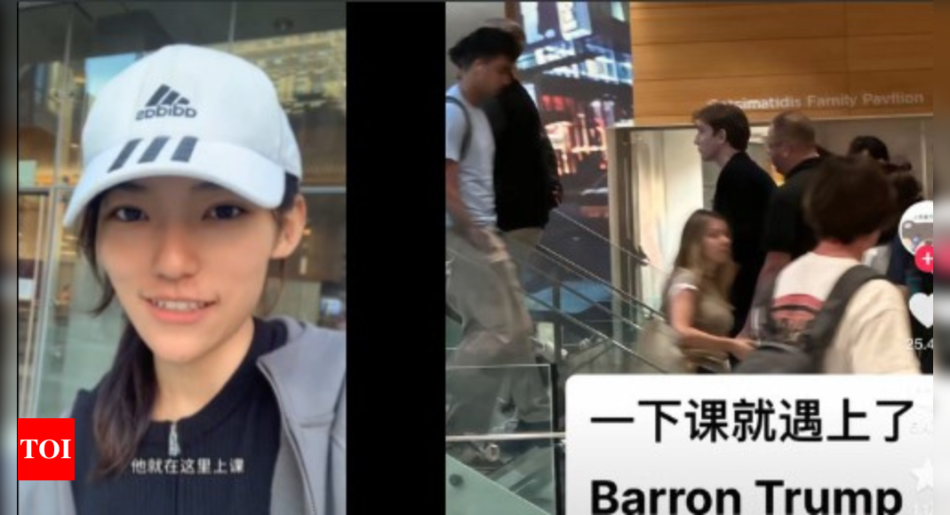 Video of Chinese student ‘on a hunt for Barron Trump’ viral. People call her crazy, delusional – Times of India