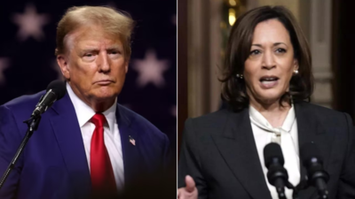 Trump shares fake photo of Kamala Harris with Diddy, quickly deletes it