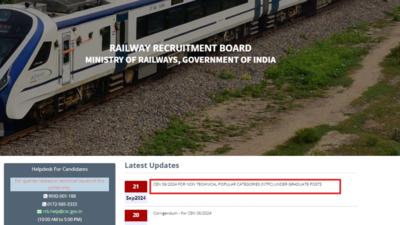 RRB NTPC Recruitment 2024: Notification for 3,445 Non-Graduate Vacancies Released, Registration Begins Today