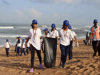 Indian Coast Guard organises coastal cleanup in Puducherry, 400 Kg of plastic waste collected