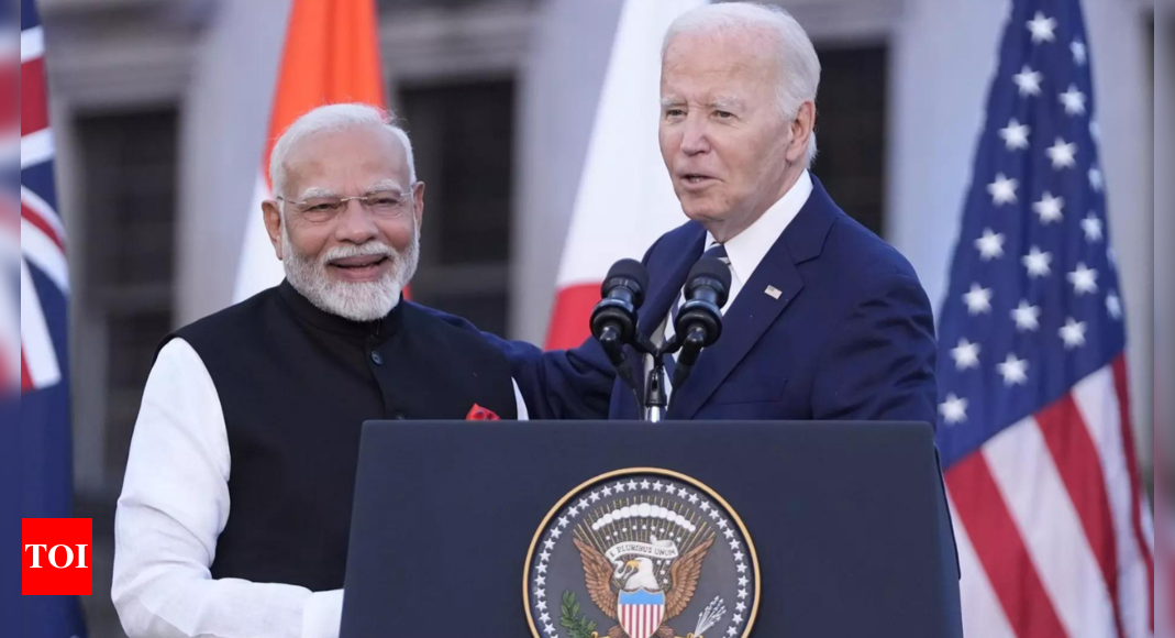 ‘Who’s next?’: Biden blanks out before introducing PM Modi during Quad meet – Watch | India News – Times of India