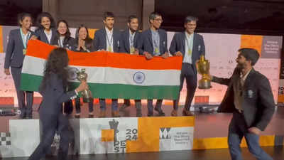 Watch: Team India celebrates historic Chess Olympiad double gold in style, fans draw parallels with Rohit Sharma's 'walk' at T20 World Cup