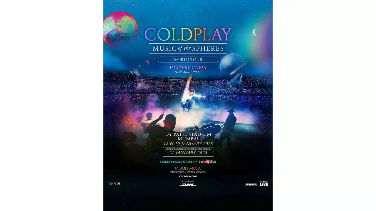 Coldplay US Tour 2026 concert poster
