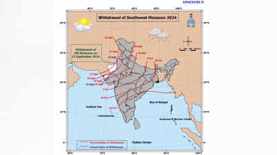 Monsoon starts withdrawing from west Rajasthan, marking its retreat from the country