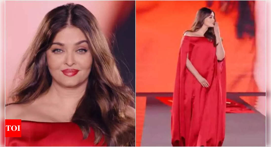 Aishwarya Rai Bachchan conquers the ramp in a stunning balloon-hem red dress at Paris Fashion Week 2024 | Hindi Movie News – Times of India