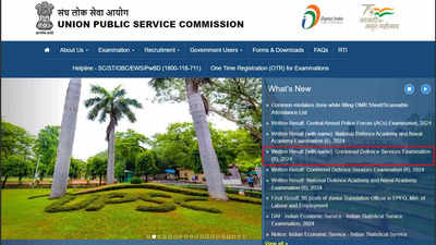 UPSC CDS 2 Name-Wise Result 2024 Released at upsc.gov.in; Check the List Here