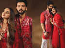 Sonakshi Sinha and Zaheer Iqbal set major couple goals in matching red outfits: Pics Inside