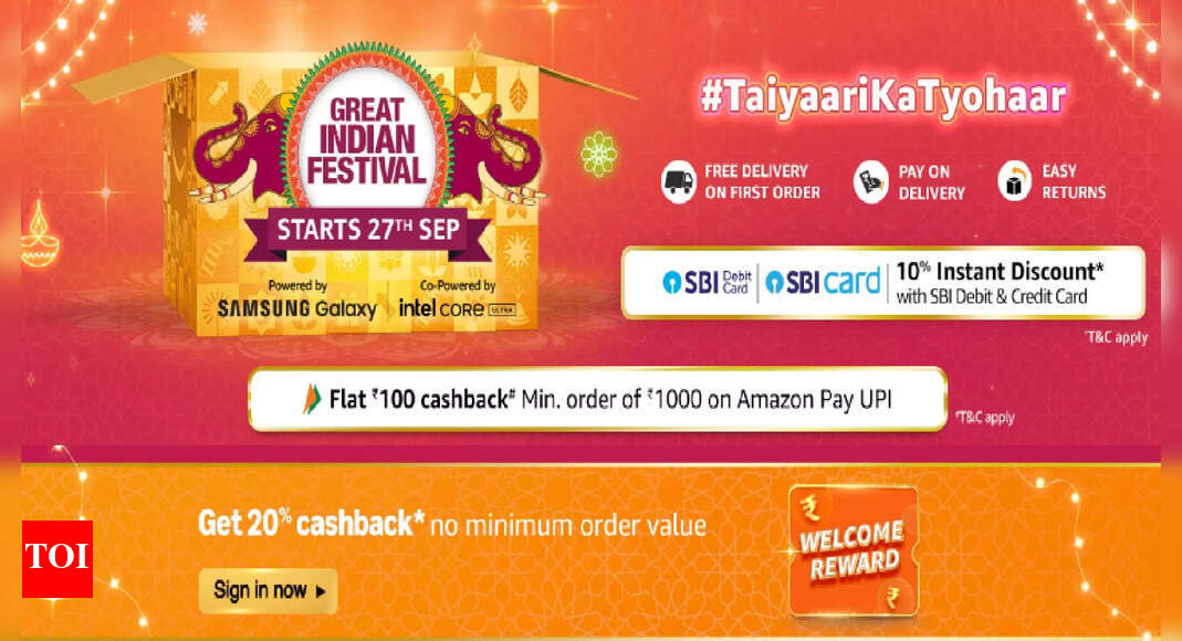 Amazon Sale: Amazon Great Indian Festival sale starts September 27: 10 ...