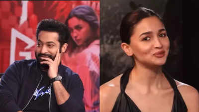 Alia Bhatt stuns Jr NTR and Karan Johar with her rendition of 'Chuttamalle' from 'Devara: Part 1' - WATCH