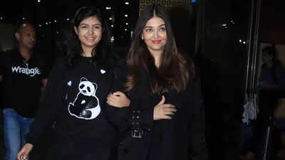 Aishwarya Rai Bachchan and daughter Aaradhya Bachchan return to Mumbai from Paris Fashion Week 2024