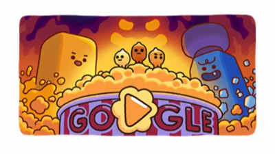 Google Doodle celebrates classic popcorn with an interactive game