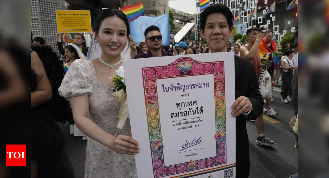 Thailand’s historic same-sex marriage bill gets royal endorsement – Times of India