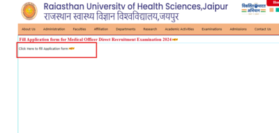 RUHS Medical Officer Recruitment 2024 registrations are underway for 1220 posts at old.ruhsraj.org: Direct link to apply here