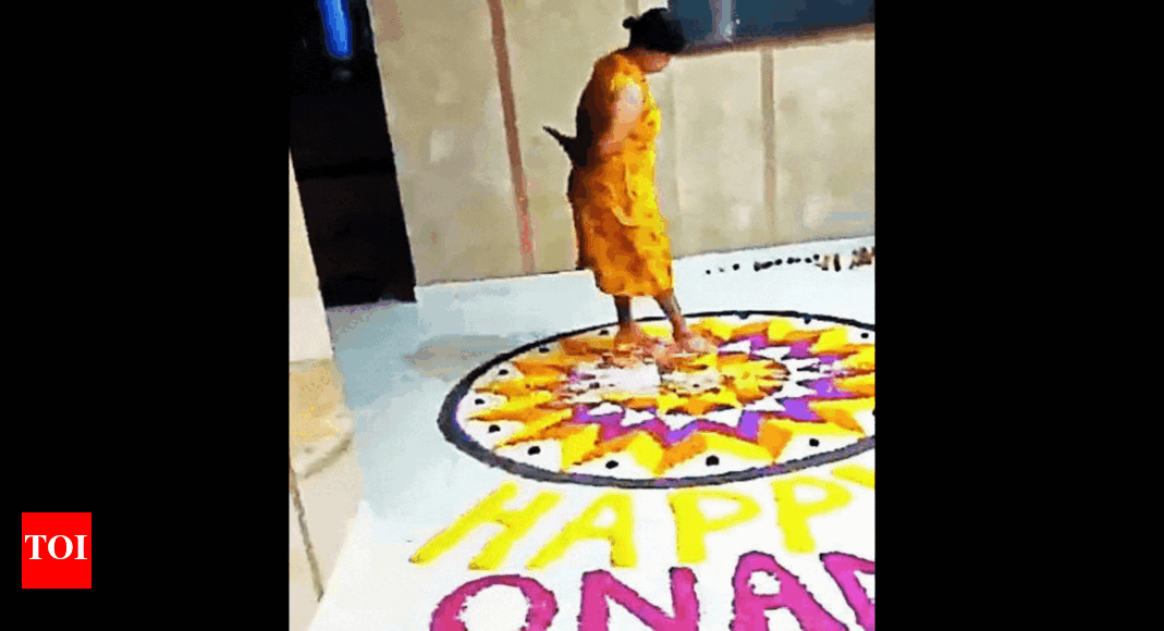 Post outrage, woman booked for destroying Onam rangoli in Bengaluru ...