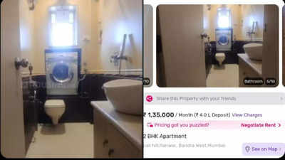 Washing machine above commode? Mumbai's Rs. 1.35 lakh flat goes viral for its unusual design