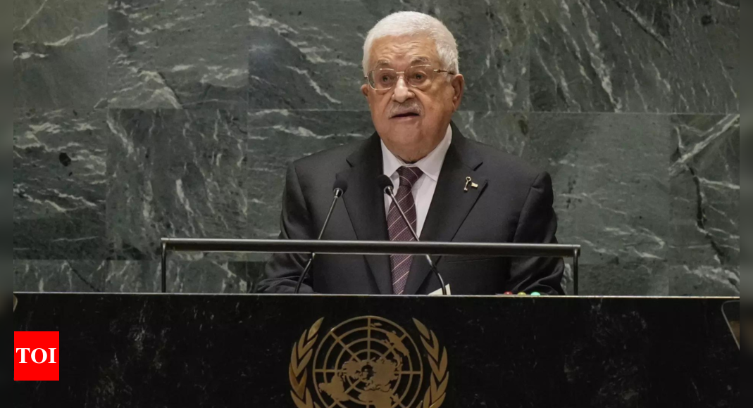 ‘We will not leave’: Palestinian President demands UN action to end Israel-Hamas war – Times of India