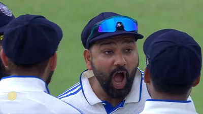 Rohit Sharma's jaw-dropping reaction on DRS call burns the internet - Watch