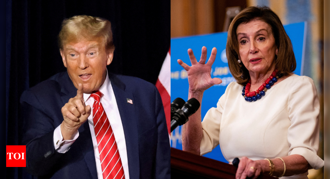 ‘She should be prosecuted’: Trump on Nancy Pelosi and husband’s 0K visa stock trades – Times of India