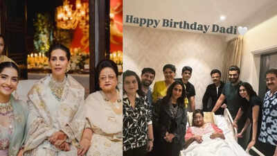 Sonam Kapoor, Khushi, Rhea, and other members of the Kapoor clan gather to celebrate Anil Kapoor's mother Nirmal Kapoor’s 90th birthday