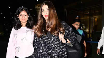 Aishwarya Rai Bachchan and daughter Aaradhya Bachchan all smiles as they return to Mumbai after shutting down a reporter in Abu Dhabi