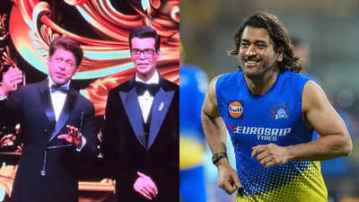 'Na na karke bhi 10 baar IPL khel jaate hai': Shah Rukh Khan's hilarious MS Dhoni remark at IIFA awards. Watch