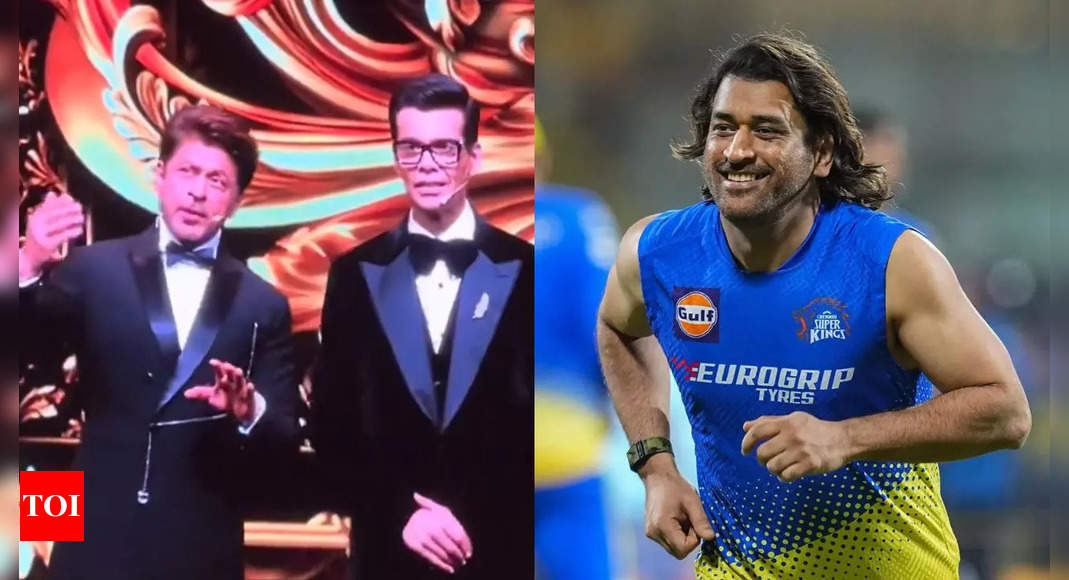 ‘Na na karke bhi 10 baar IPL khel jaate hai’: Shah Rukh Khan’s hilarious MS Dhoni remark at IIFA awards. Watch | Cricket News – Times of India