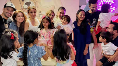 Fun-filled inside pictures from Inaaya Naumi’s 7th birthday party with Kareena Kapoor, Saif Ali Khan, Taimur, Jeh, Soha, Kunal Kemmu and more family members