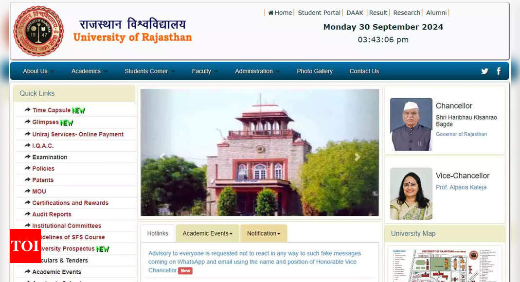 Rajasthan University BEd 2nd Year Results 2024 Declared at uniraj.ac.in