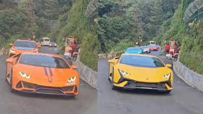 Watch: Spectacular Lamborghini parade lights up Uttarakhand's Mussoorie, 71 supercars dazzle crowds