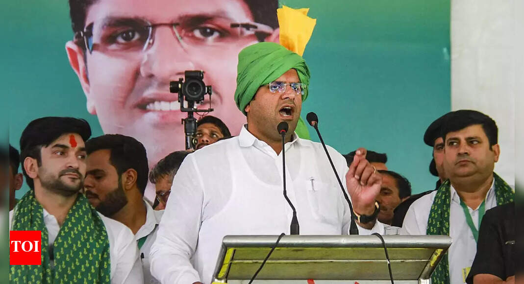 Dushyant Chautala's SUV Damaged During Campaign