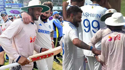 Gesture of Sportsmanship! Virat Kohli gifts bat to Shakib Al Hasan