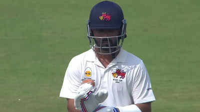 Watch: Ajinkya Rahane's bizarre dismissal as Mumbai captain falls just short of century in Irani Cup