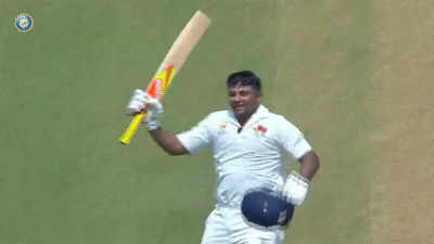 Watch: Sarfaraz Khan hits hundred against Rest of India in Irani Cup