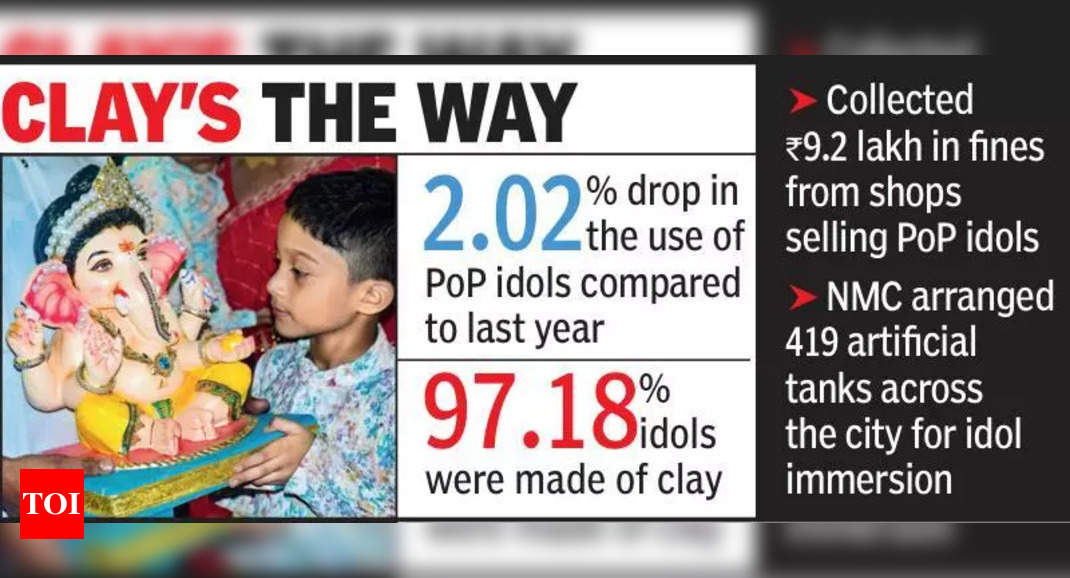 Of all Ganesh idols immersed this year, mere 2.82% were PoP: NMC