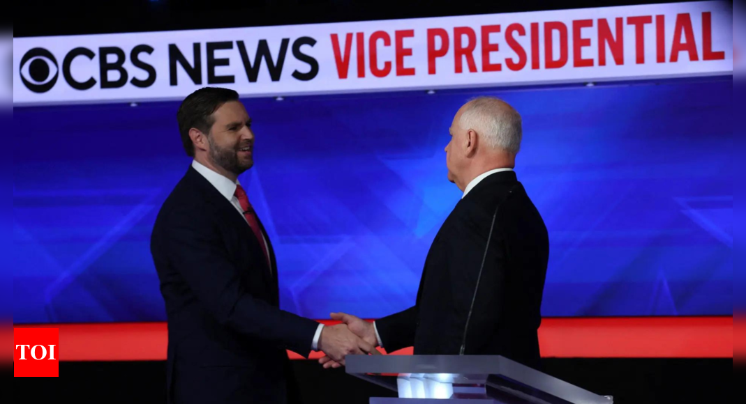 ‘Slick talker’ vs ‘school shooter’ gaffe: Walz, Vance trade barbs after policy-focused debate – Times of India