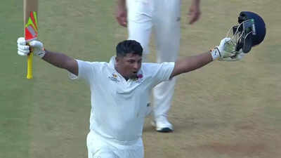 A hundred for me and hundred for my brother, says Sarfaraz Khan ...