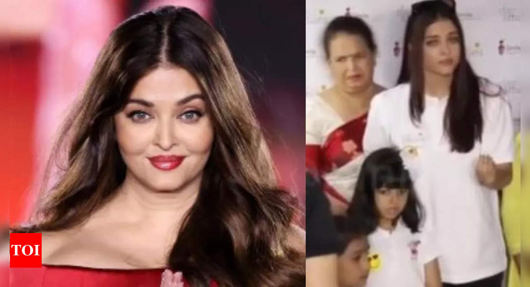 When Aishwarya Rai got emotional and cried as she attended as social event with Aaradhya and her mom Vrinda Rai because paps were not silent – WATCH VIDEO | Hindi Movie News