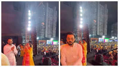 Watch: Falguni Pathak's electrifying Navratri celebration in Mumbai begins, 'Taaza Khabar' actor Bhuvan Bam attends