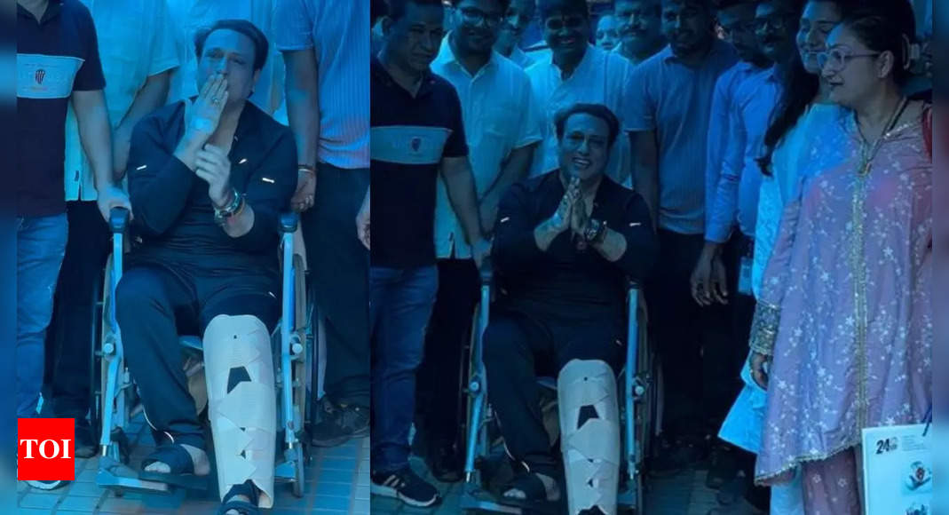 Govinda gets discharged, greets paps and thanks fans for all the love with flying kisses; his daughter Tina Ahuja gets emotional – WATCH VIDEO | Hindi Movie News