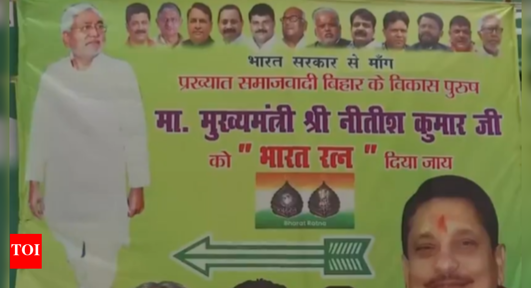 Posters Demand Bharat Ratna for Nitish Kumar