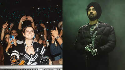 Diljit calls Hania Aamir on stage at London concert: VIDEO