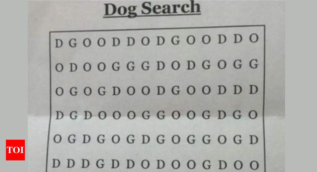 Optical illusion: Can you spot ‘DOG’ in this image? – Times of India