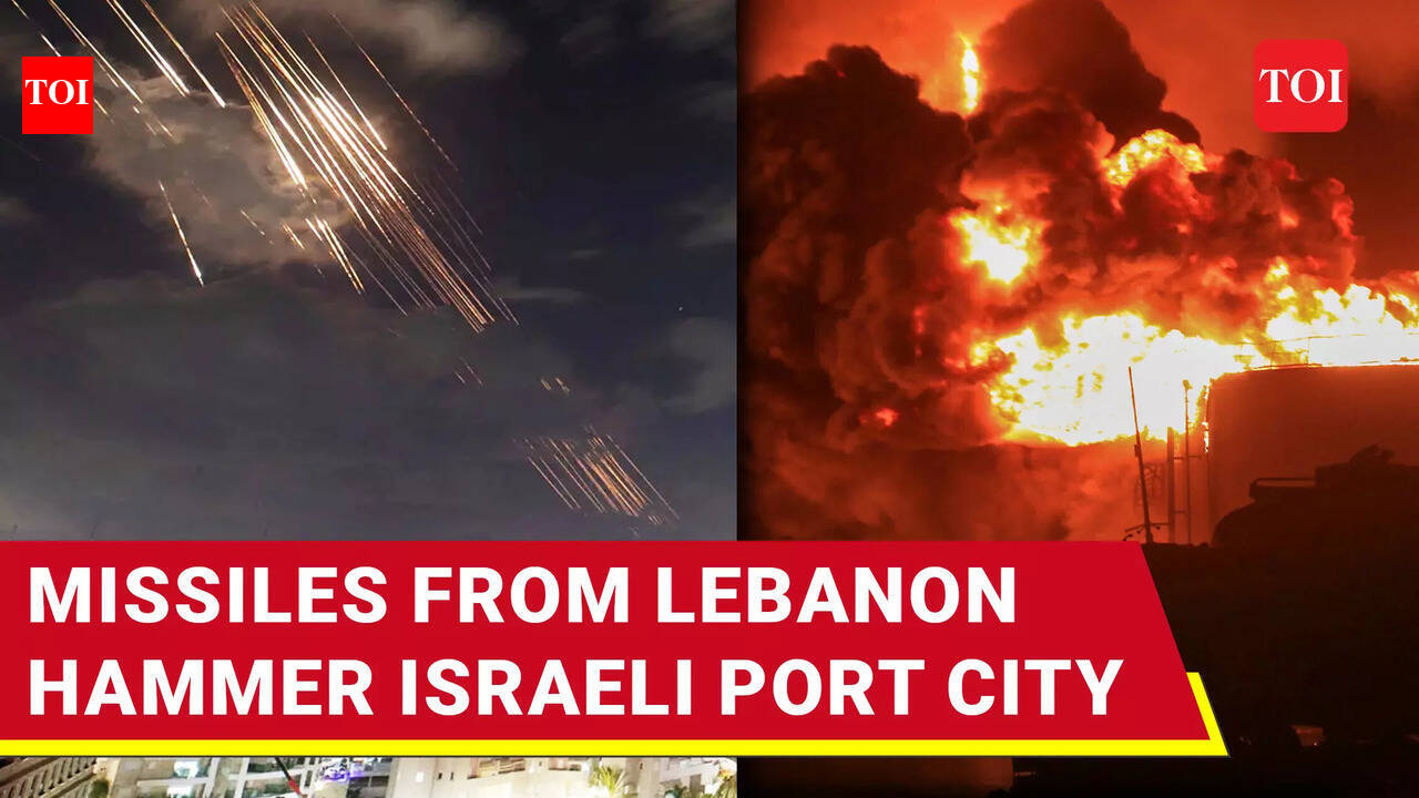 Israeli City Haifa Bombarded, Locals Run For Cover; Hezbollah Missiles ...