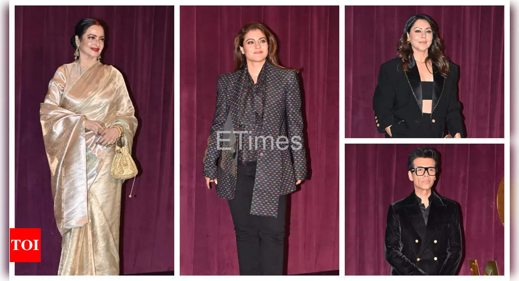 Rekha, Gauri Khan, Karan Johar, Kajol and others make heads turn at Manish Malhotra’s new store launch – See photos |