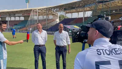 Ben Stokes turns cameraman after missing out on first Test in Pakistan - Watch