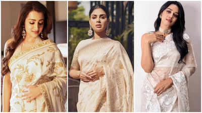 My City My Navaratri: Steal the show in your white sari with these expert tips