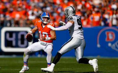 Raiders dominance over Broncos in 8 games was shattered in a 34-18 loss amid penalties and costly turnovers