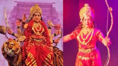 Watch: Hema Malini's powerful performance as Maa Durga at Navratri ...