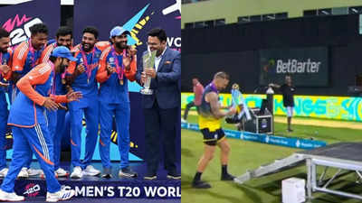 Viral Video: Faf du Plessis mimics Rohit Sharma’s iconic T20 World Cup celebration